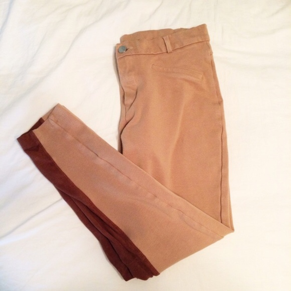 Zara Riding Pants w/ Faux Suede